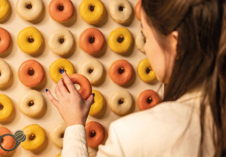 bedrukte donut voor evenement, promotie en zichtbaarheid